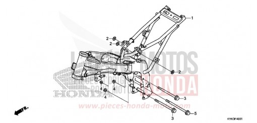 RAHMENKOERPER (CRF110FK/L/M/N) CRF110FK de 2019